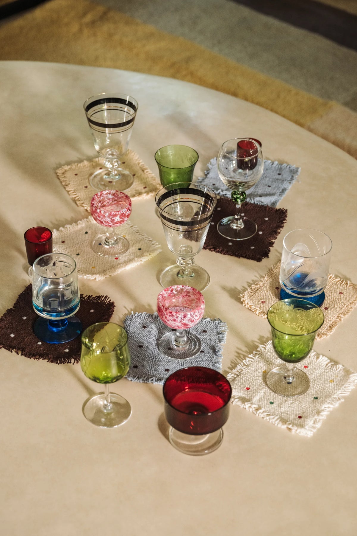 COASTERS DOTS BLUE - SET OF 4