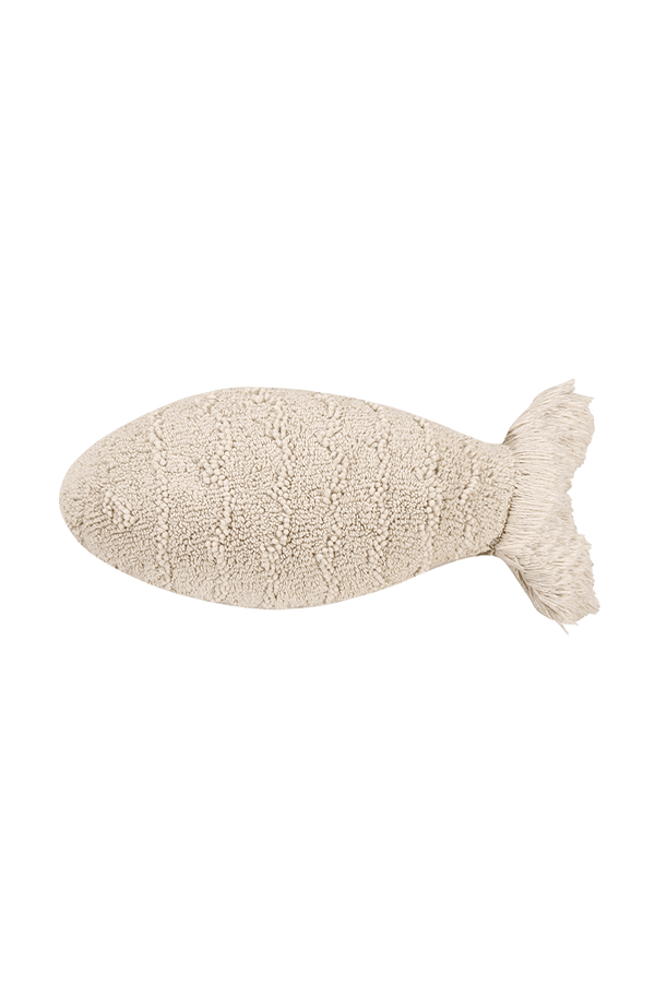 CUSHION BABY FISH NATURAL-Throw Pillows-Lorena Canals-1