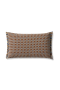 CUSHION CHECKER COCOA BROWN