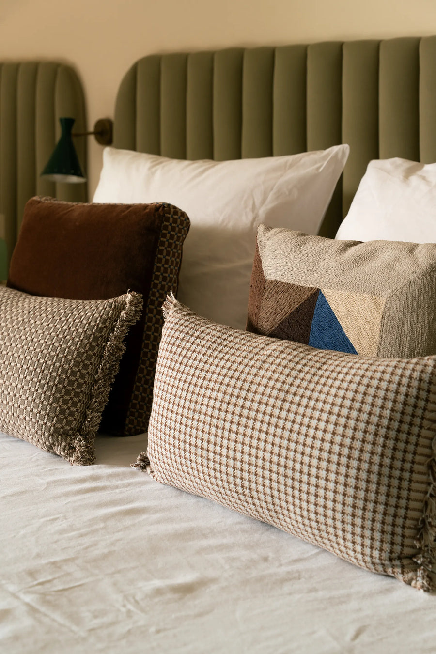 CUSHION PEPITA BLUE