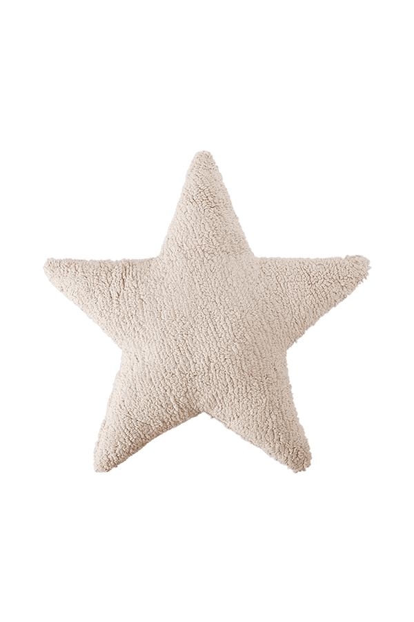 CUSHION STAR BEIGE-Throw Pillows-Lorena Canals-1