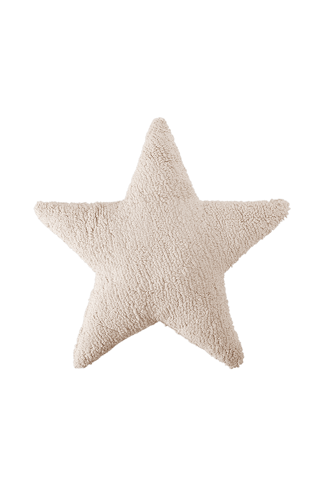 CUSHION STAR BEIGE-Throw Pillows-Lorena Canals-1