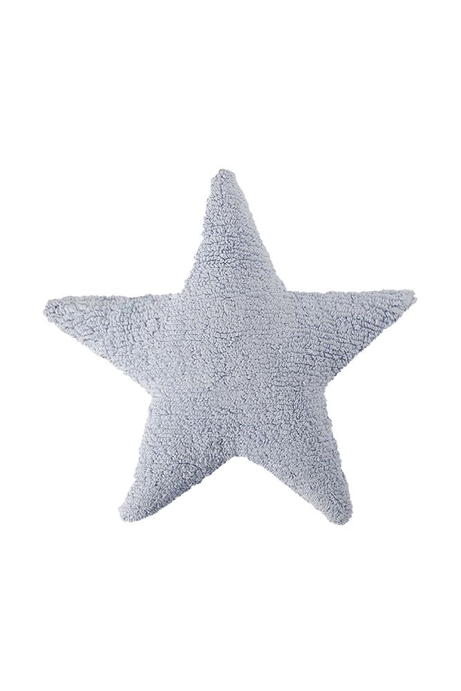 CUSHION STAR BLUE-Throw Pillows-By Lorena Canals-1