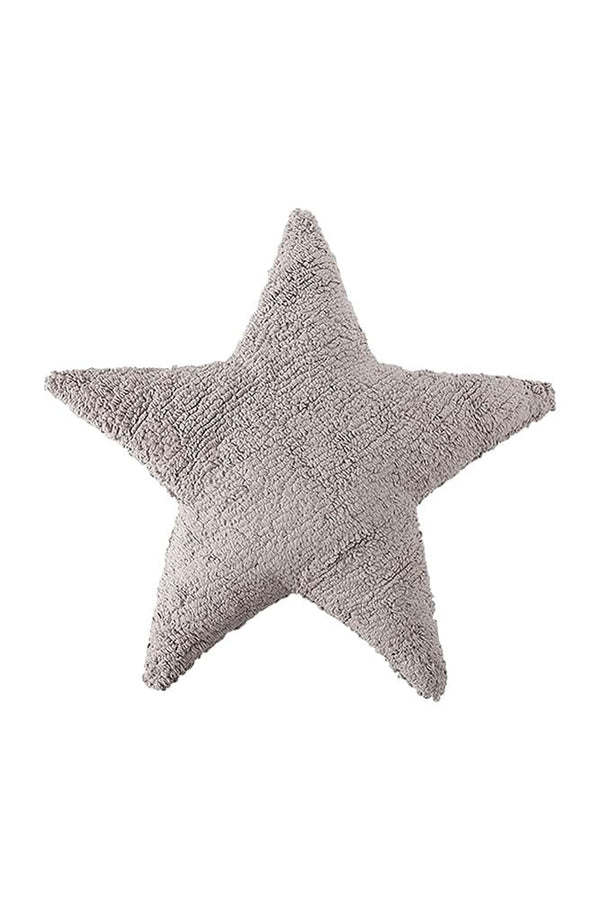 CUSHION STAR LIGHT GREY-Throw Pillows-By Lorena Canals-1