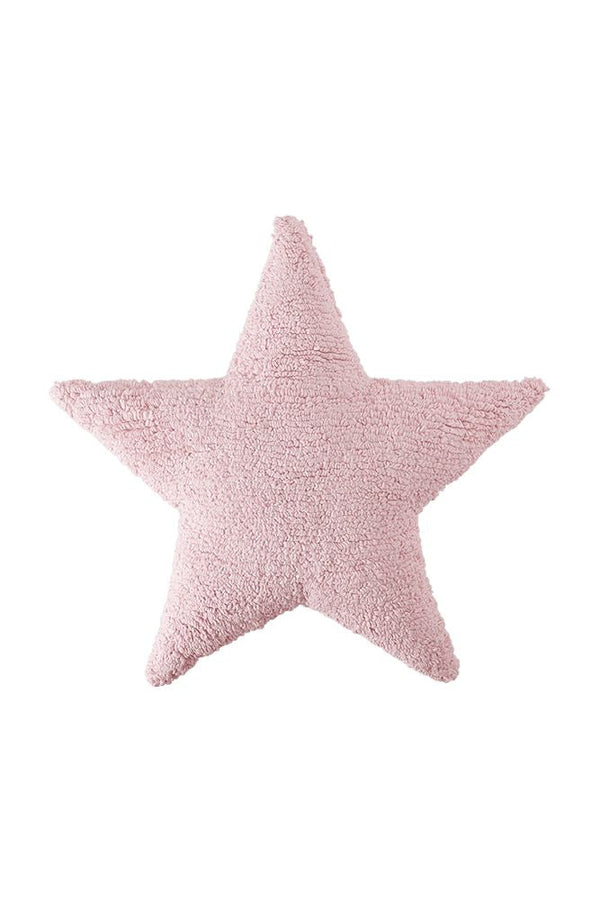 CUSHION STAR PINK-Throw Pillows-By Lorena Canals-1