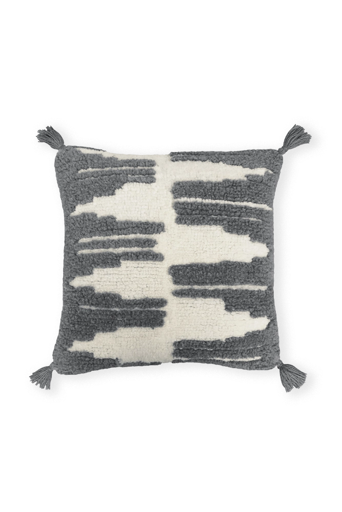 CUSHION ZAGROS CHARCOAL NATURAL