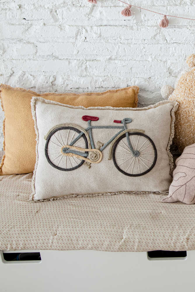 FLOOR CUSHION BIKE-Throw Pillows-Lorena Canals-5