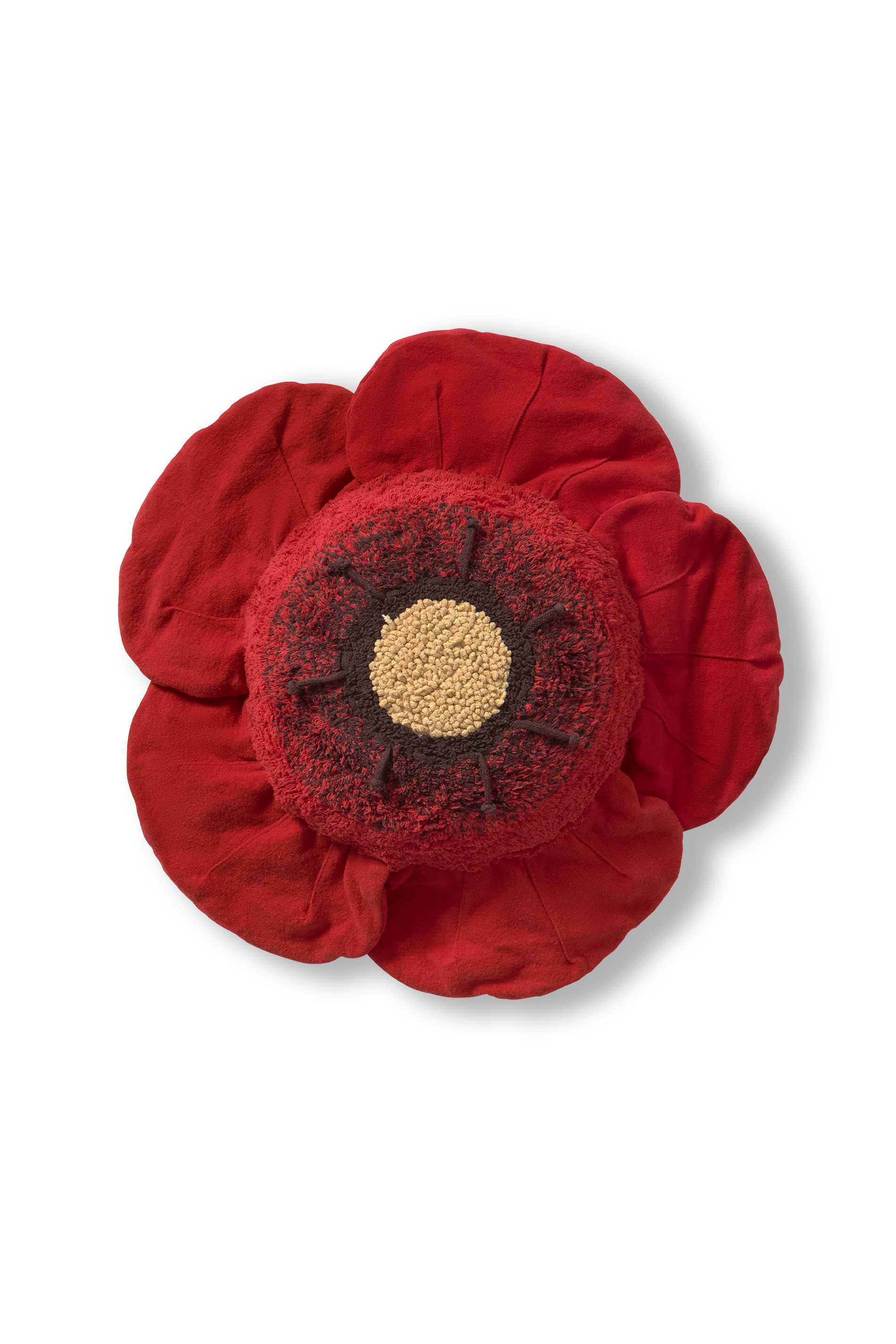FLOOR CUSHION RED POPPY