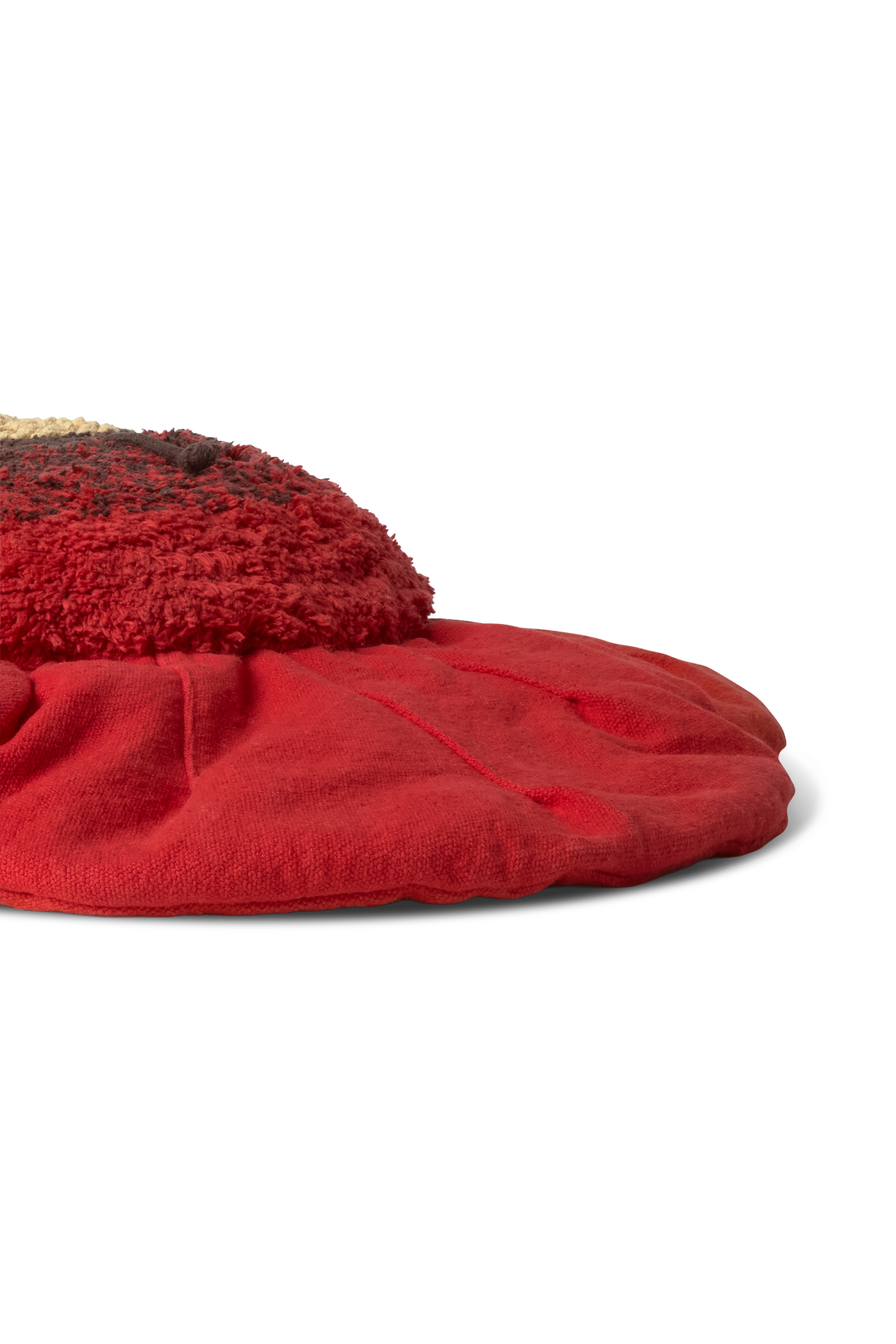 FLOOR CUSHION RED POPPY