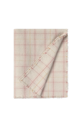 HANDLOOM KID BED THROW TARTAN ROSE