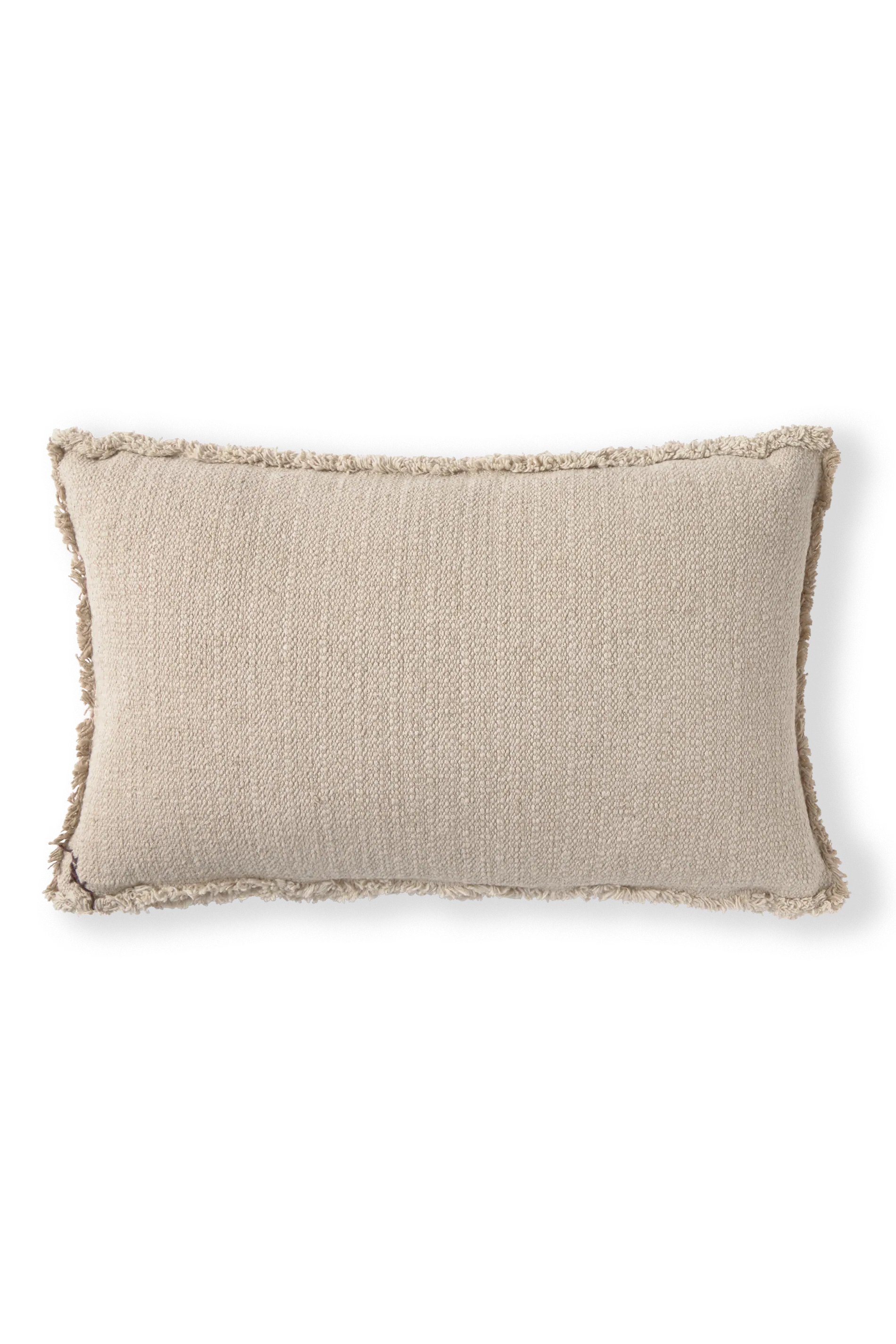 Handloom Rectangular Cushion Beige
