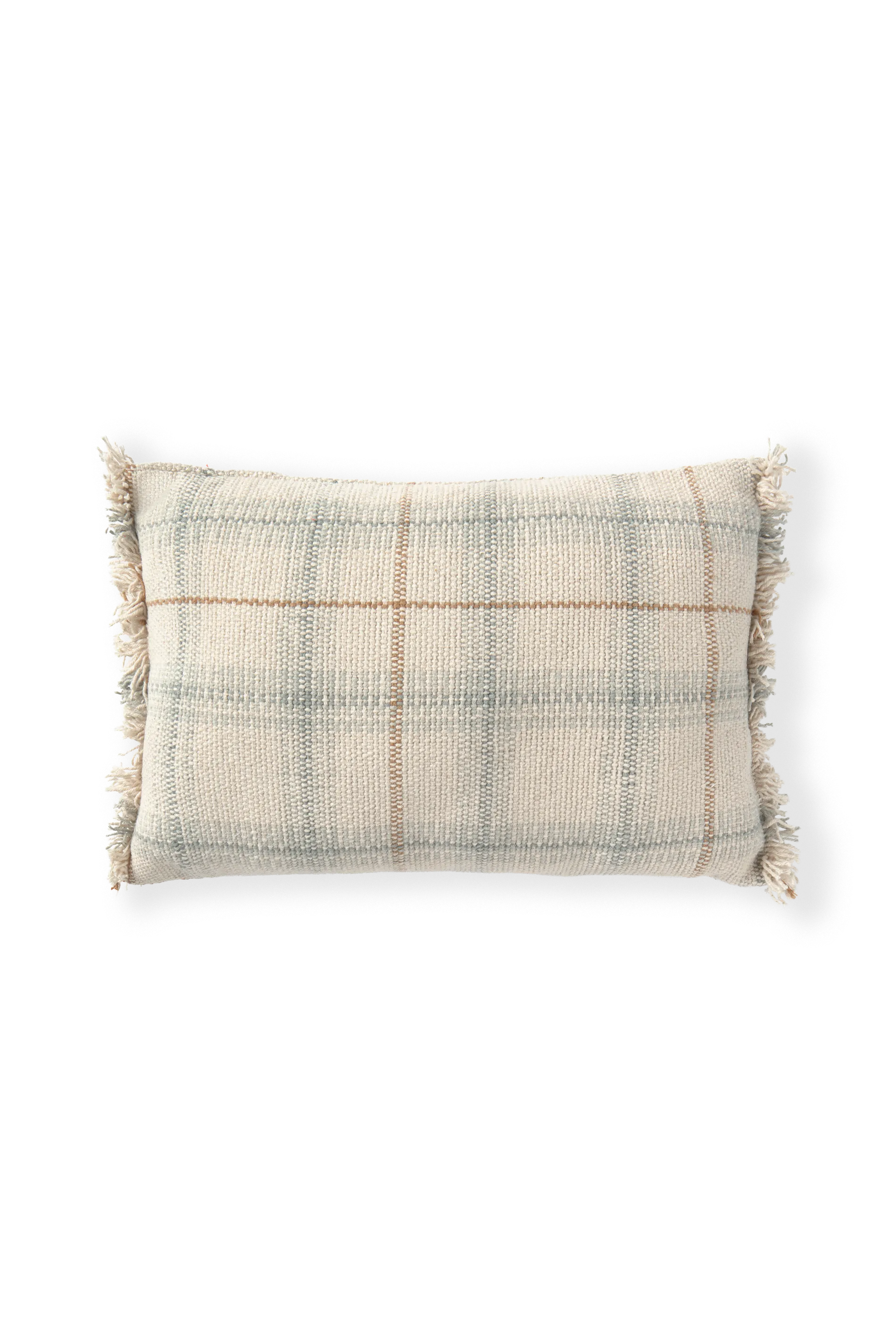 HANDLOOM CUSHION BLUE SAGE