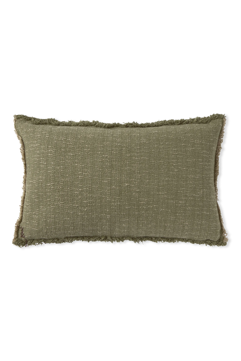 Handloom Rectangular Cushion Kaki