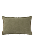 Handloom Rectangular Cushion Kaki