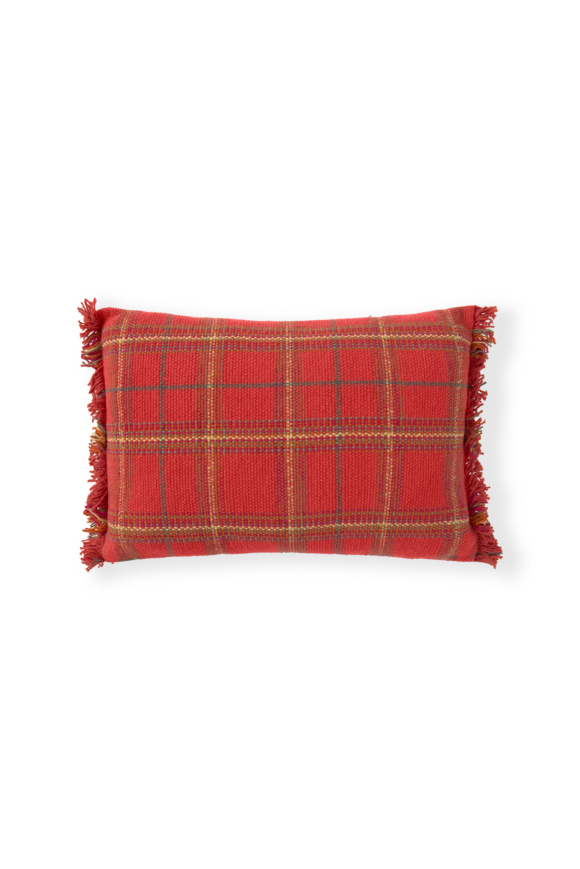 HANDLOOM CUSHION MAPPLE RED