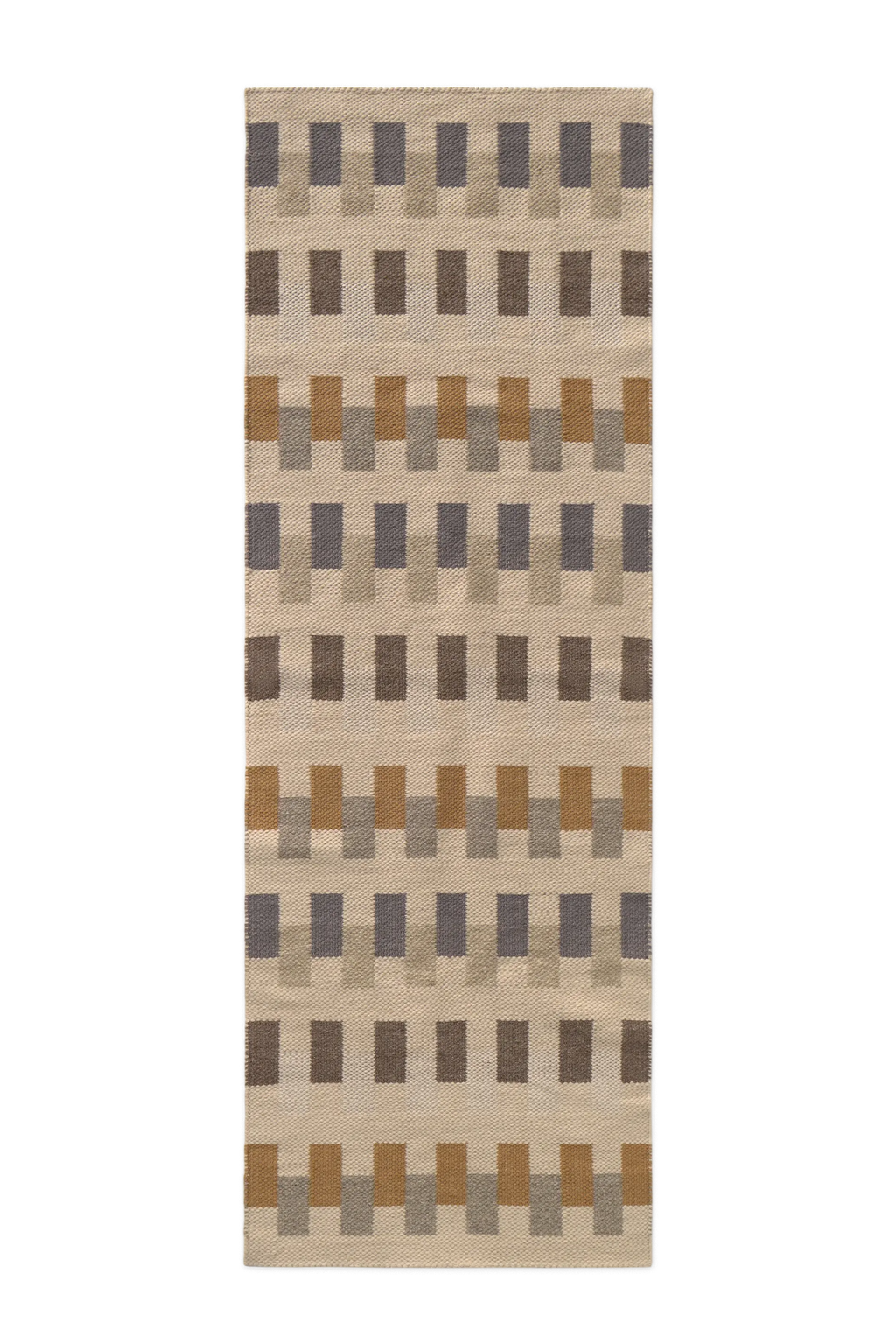 HANDLOOM RUNNER RUG INTERSECTING NATURAL