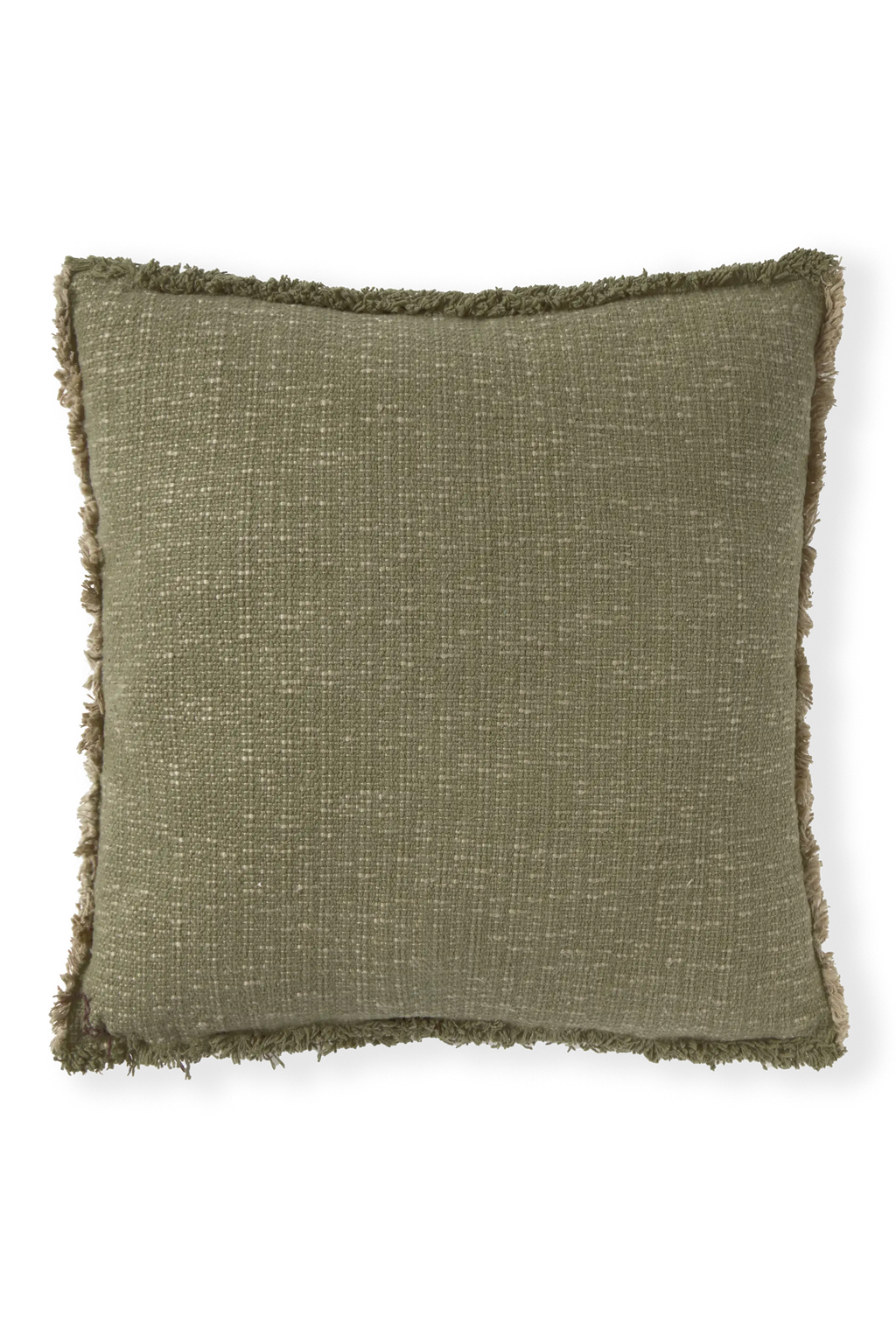 Handloom Square Cushion Kaki