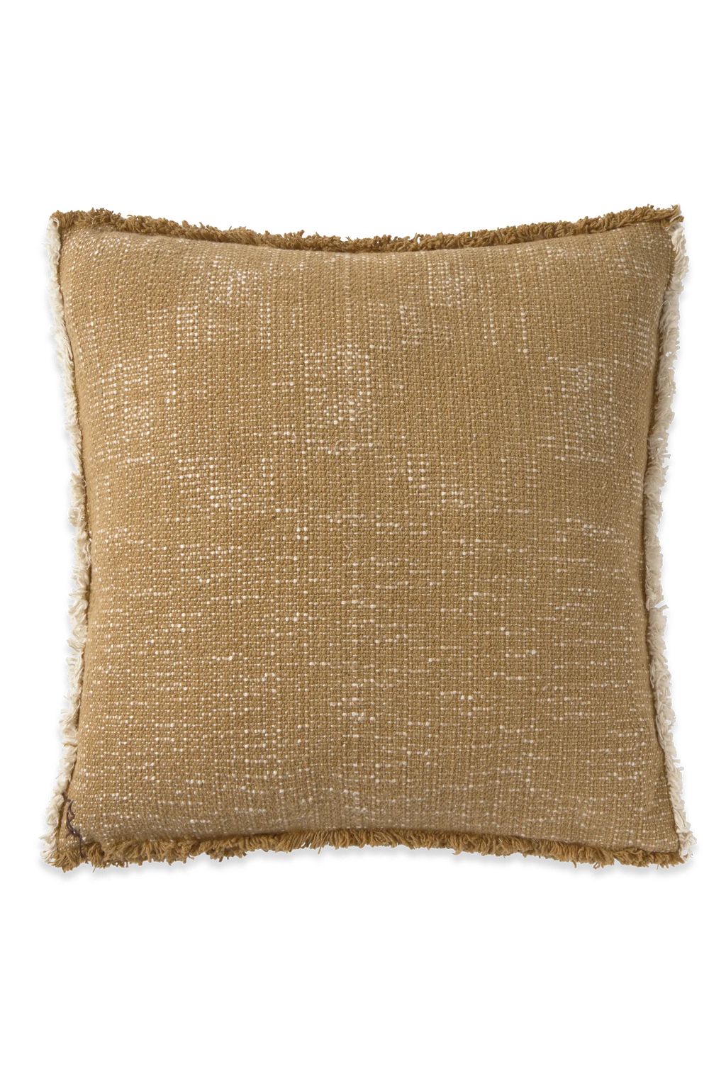 Handloom Square Cushion Ochre