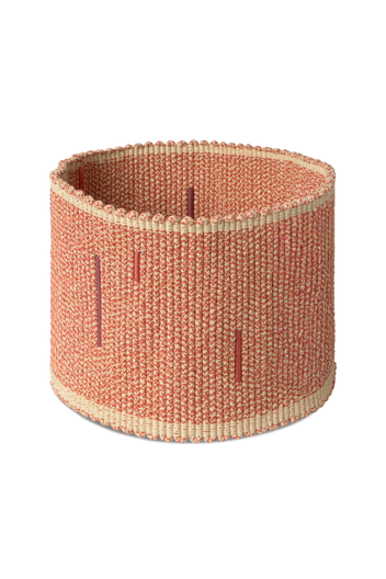 HANDLOOM BASKET VERTICAL TERRACOTA