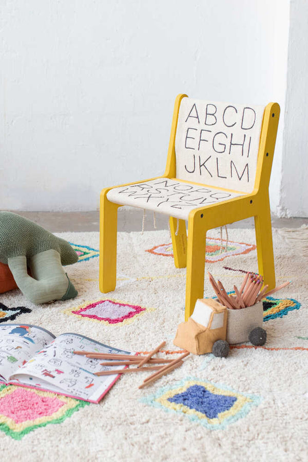 KID'S CHAIR SILLITA ABC - YELLOW-Chairs-Lorena Canals-2