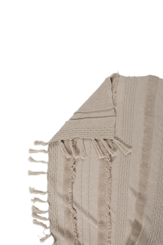 KNITTED BLANKET AIR DUNE WHITE-Throw Blanket-Lorena Canals-7