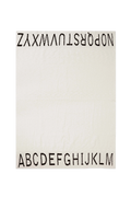 KNITTED BLANKET ABC NATURAL/BLACK