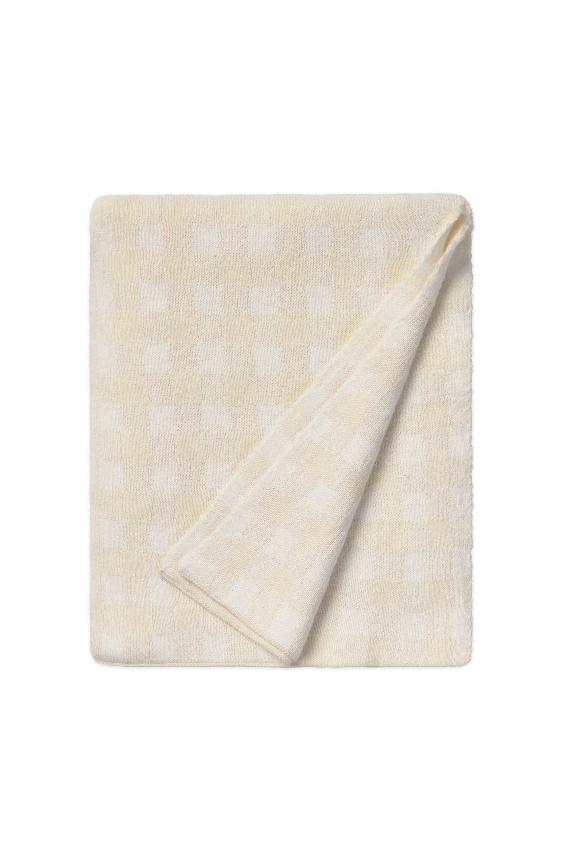 KNITTED BLANKET VICHY IVORY