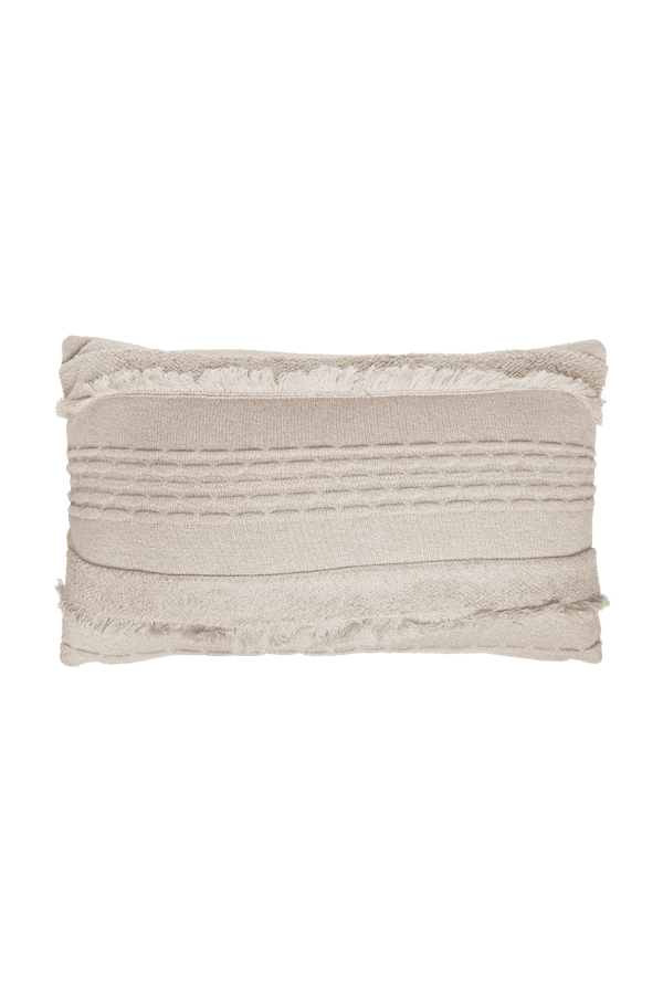 KNITTED CUSHION AIR DUNE WHITE-Throw Pillows-Lorena Canals-1