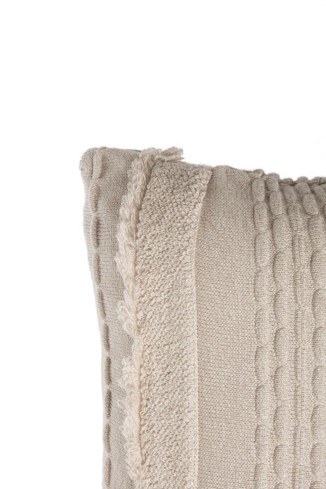 KNITTED CUSHION AIR DUNE WHITE-Throw Pillows-Lorena Canals-6