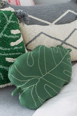 KNITTED CUSHION BABY LEAF-Throw Pillows-Lorena Canals-3