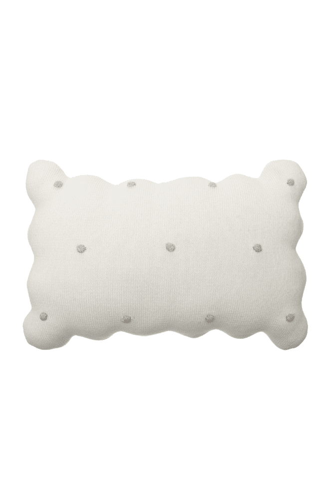 KNITTED CUSHION BISCUIT IVORY-Throw Pillows-Lorena Canals-1