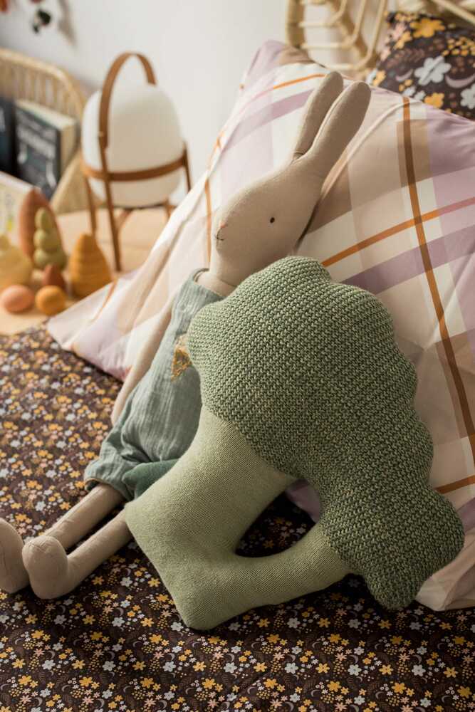 KNITTED CUSHION BRUCY THE BROCCOLI-Throw Pillows-Lorena Canals-5