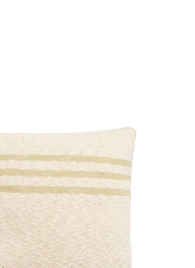 KNITTED CUSHION DUETTO OLIVE - NATURAL-Throw Pillows-Lorena Canals-6