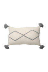 KNITTED CUSHION LITTLE OASIS NATURAL - GREY-Throw Pillows-Lorena Canals-1