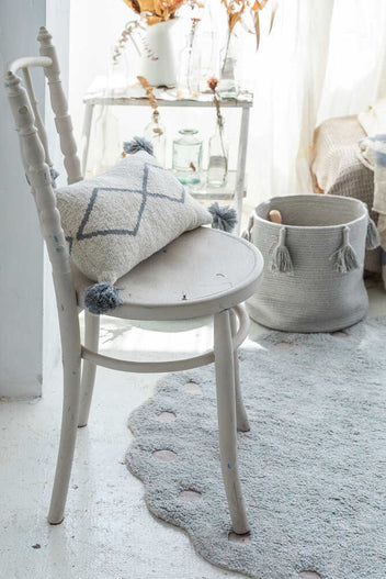 KNITTED CUSHION LITTLE OASIS NATURAL - GREY-Throw Pillows-Lorena Canals-2