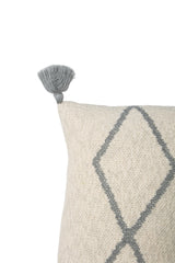 KNITTED CUSHION LITTLE OASIS NATURAL - GREY-Throw Pillows-Lorena Canals-5