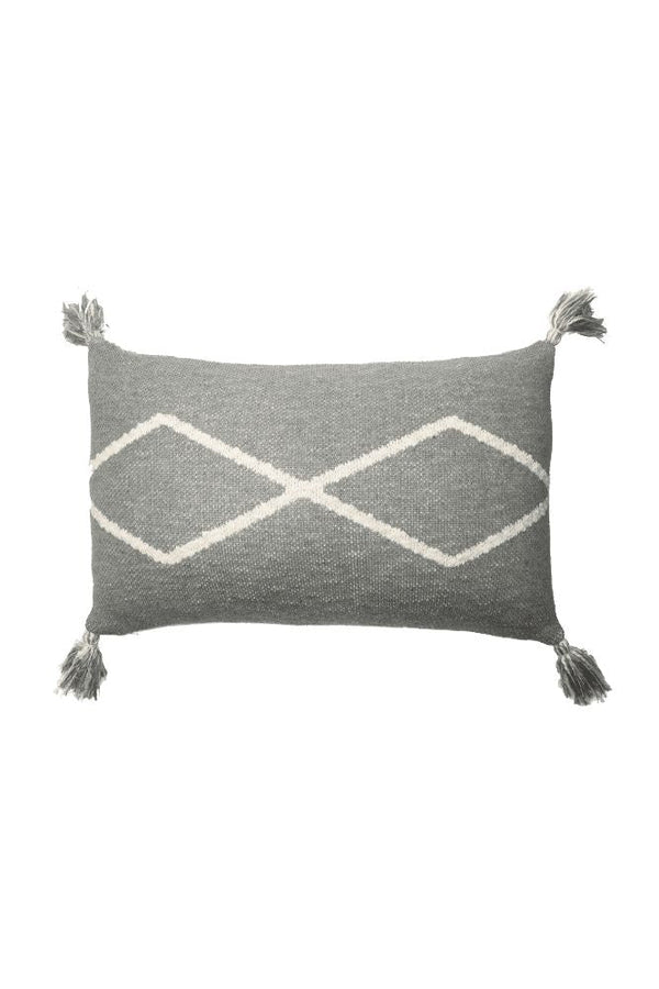 KNITTED CUSHION OASIS GREY-Throw Pillows-By Lorena Canals-1