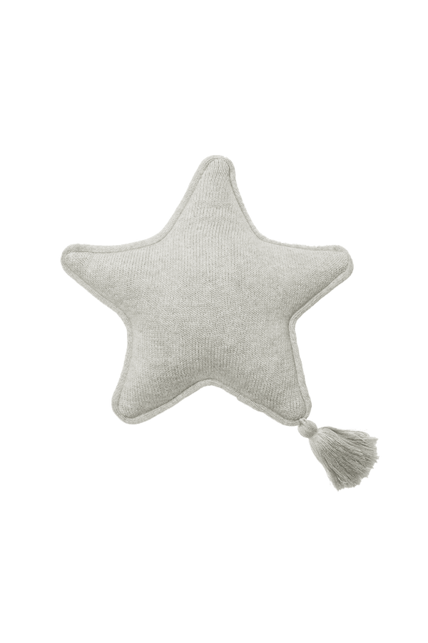 KNITTED CUSHION TWINKLE STAR GREY-Throw Pillows-Lorena Canals-1