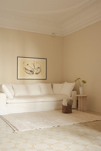 WASHABLE RUG BLOOM NATURAL