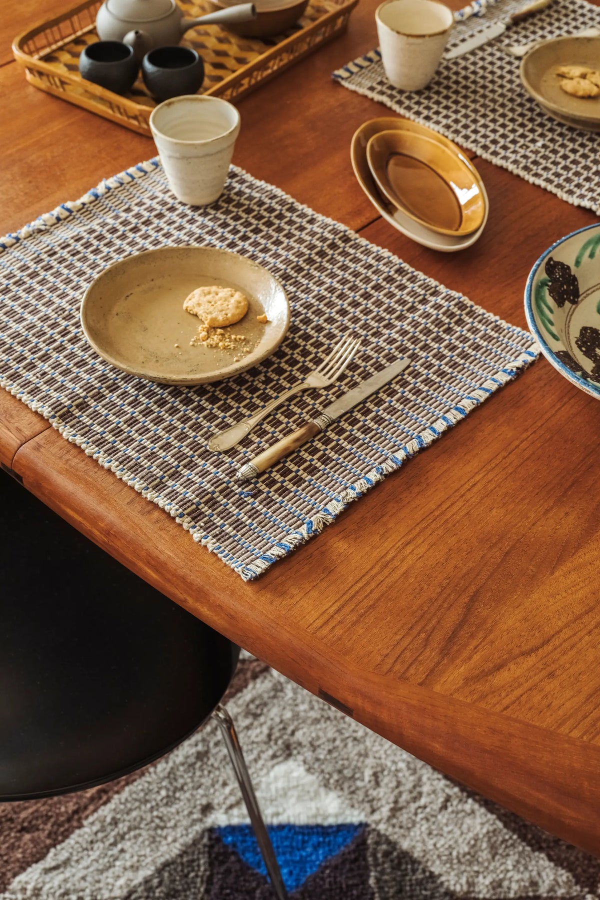 Placemat Checker Coffee Bean - Set Of 2