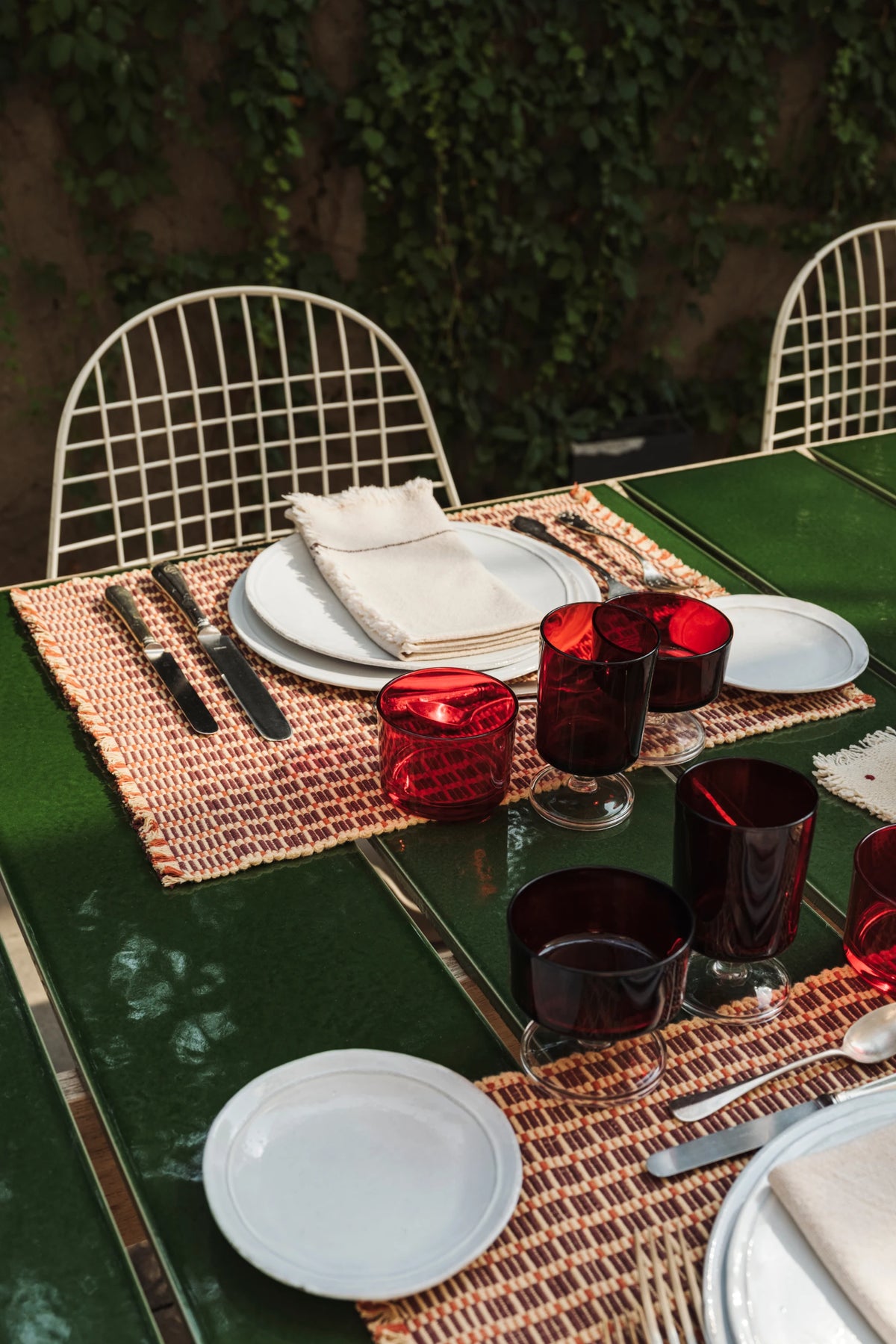 PLACEMAT CHECKER MARSALA - SET OF 2