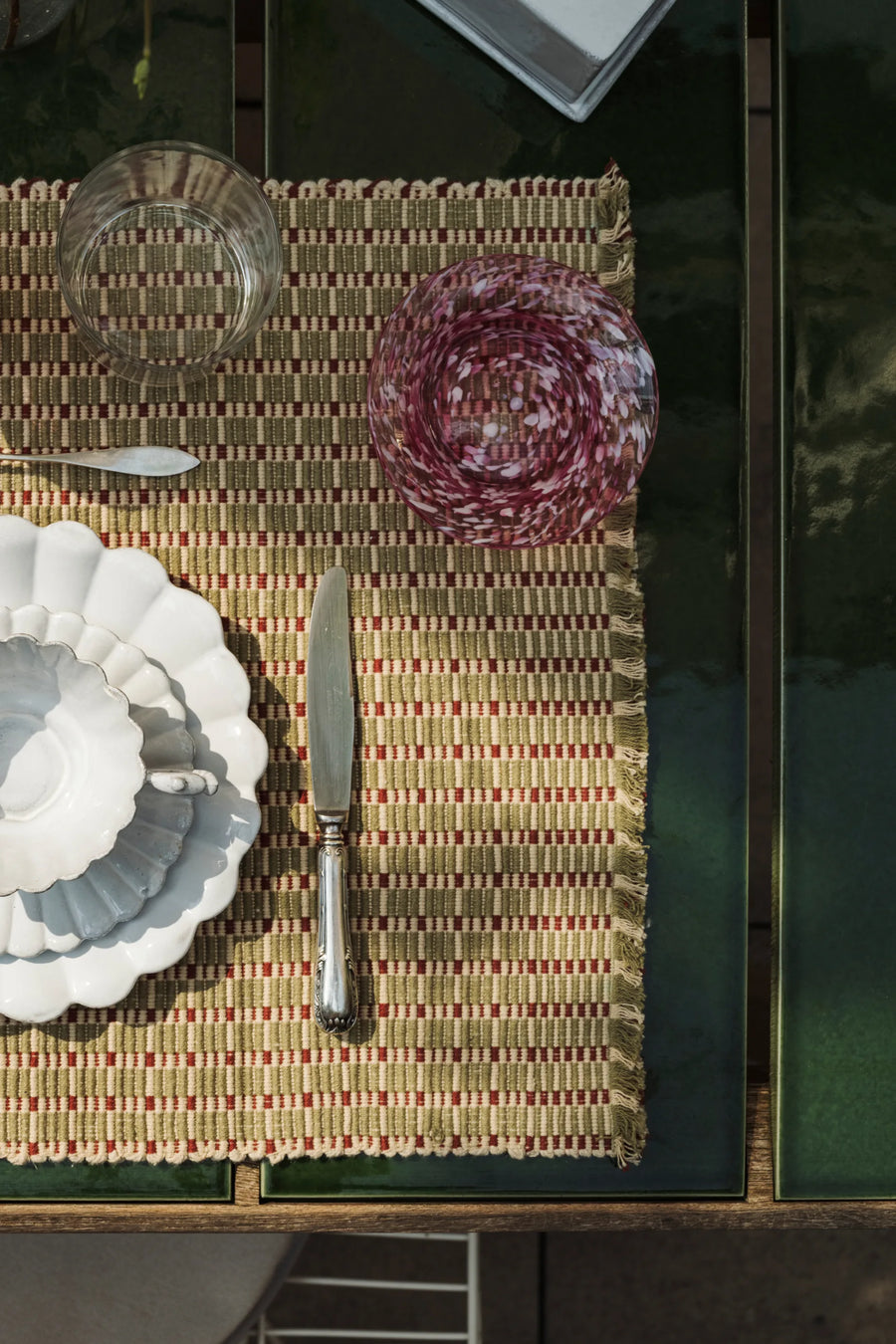 PLACEMAT CHECKER MOSS - SET OF 2
