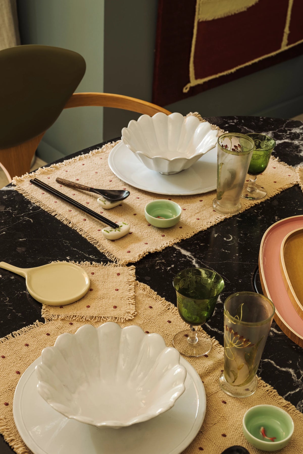 PLACEMAT DOTS BEIGE - SET OF 2
