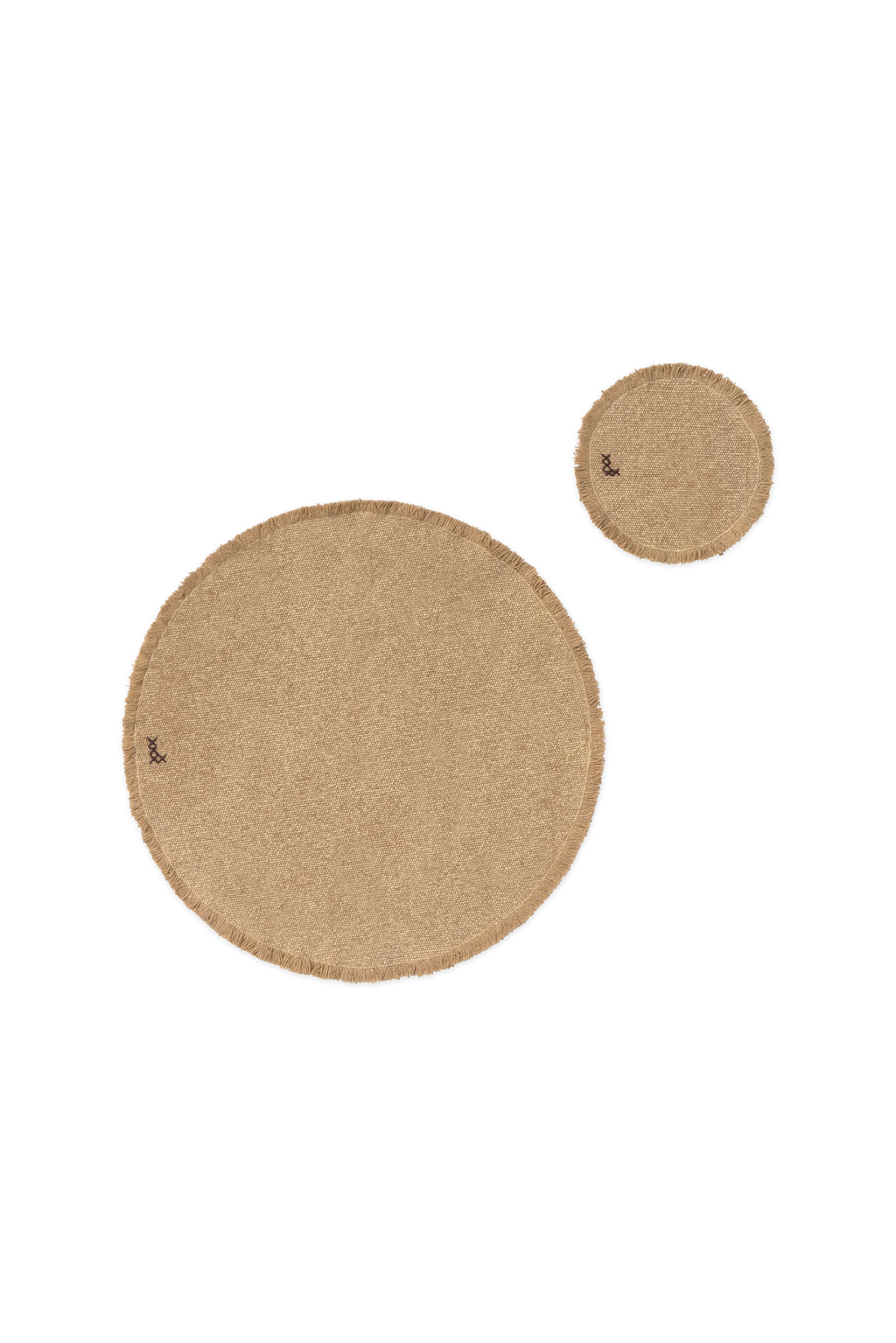 STONEWASHED PLACEMATS AND COASTERS OCHRE (SET OF 4)