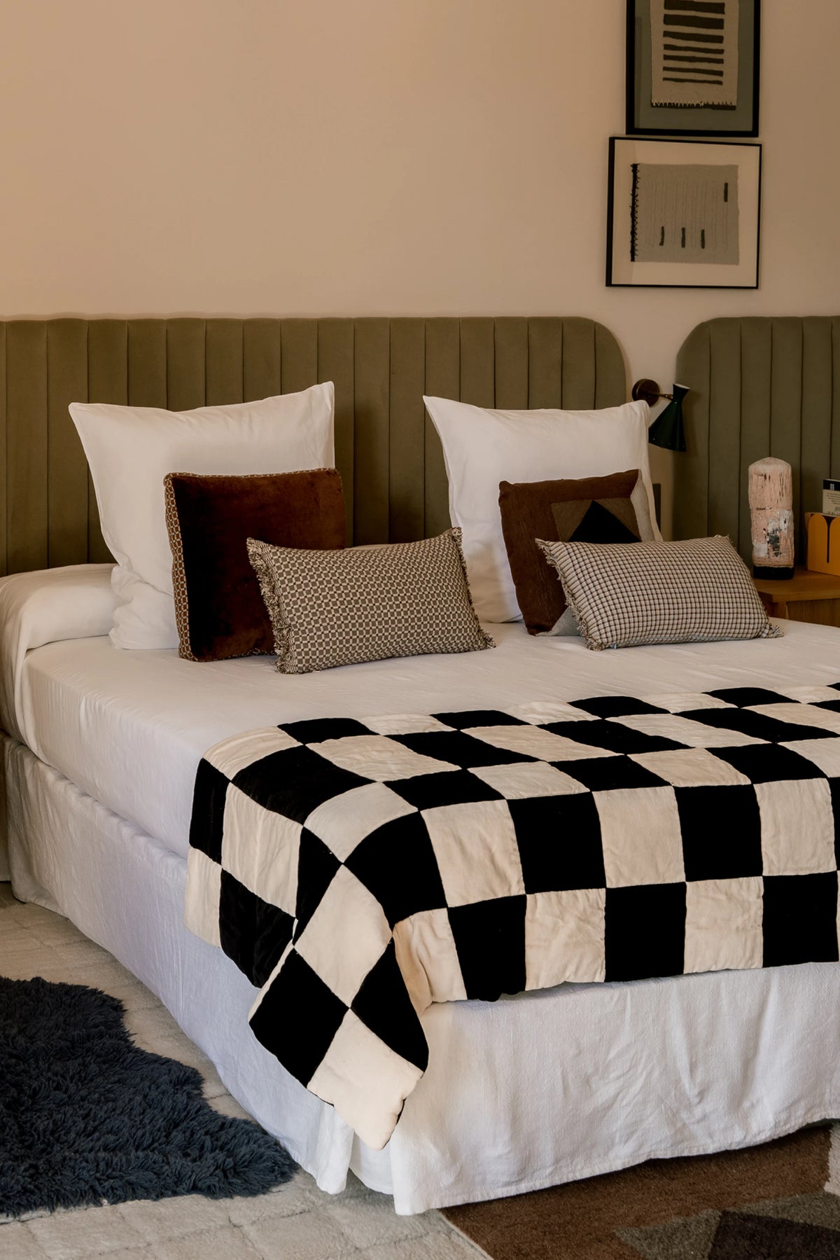 PLAID CHECKER BLACK&WHITE