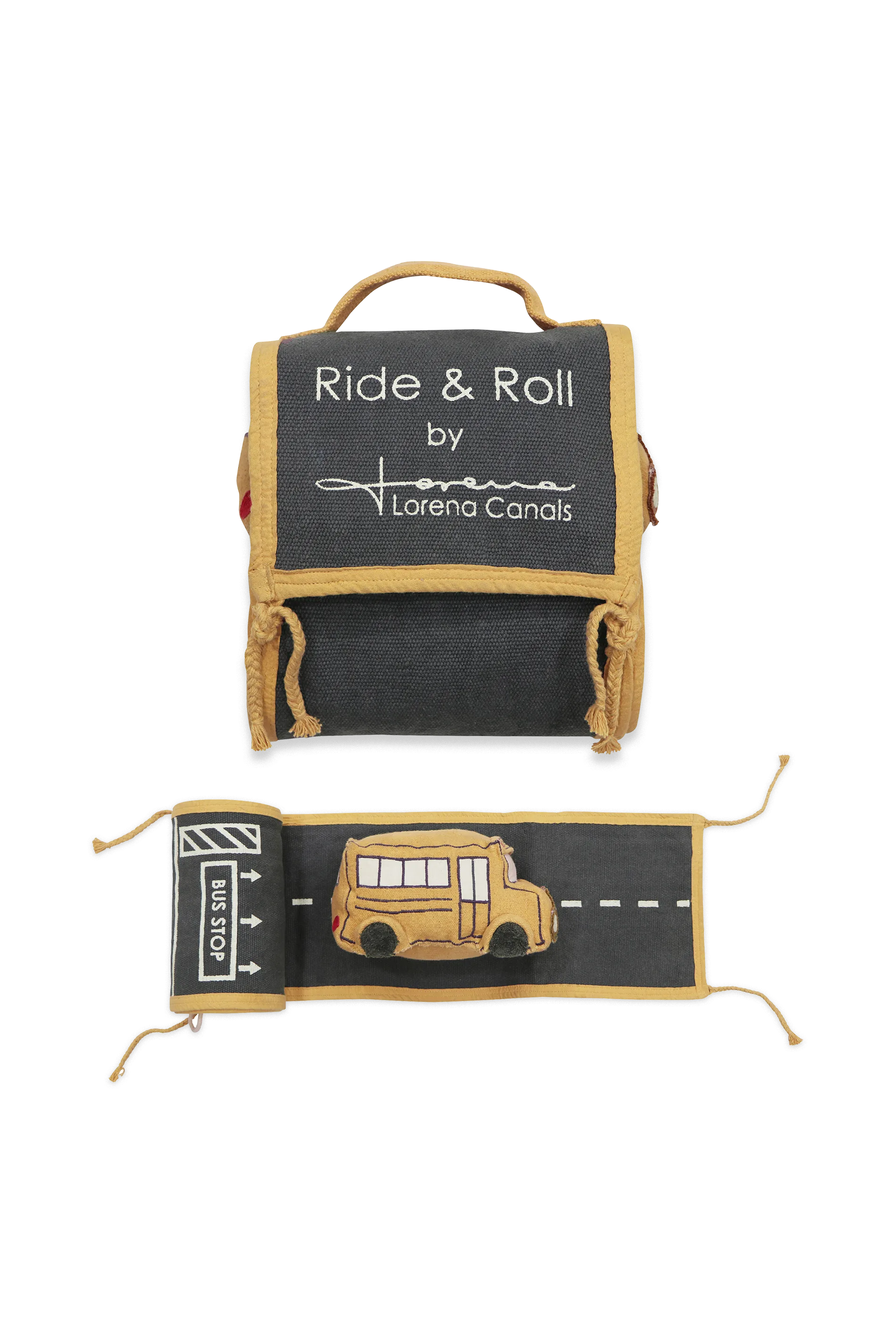 RIDE & ROLL TOY SCHOOL BUS SET