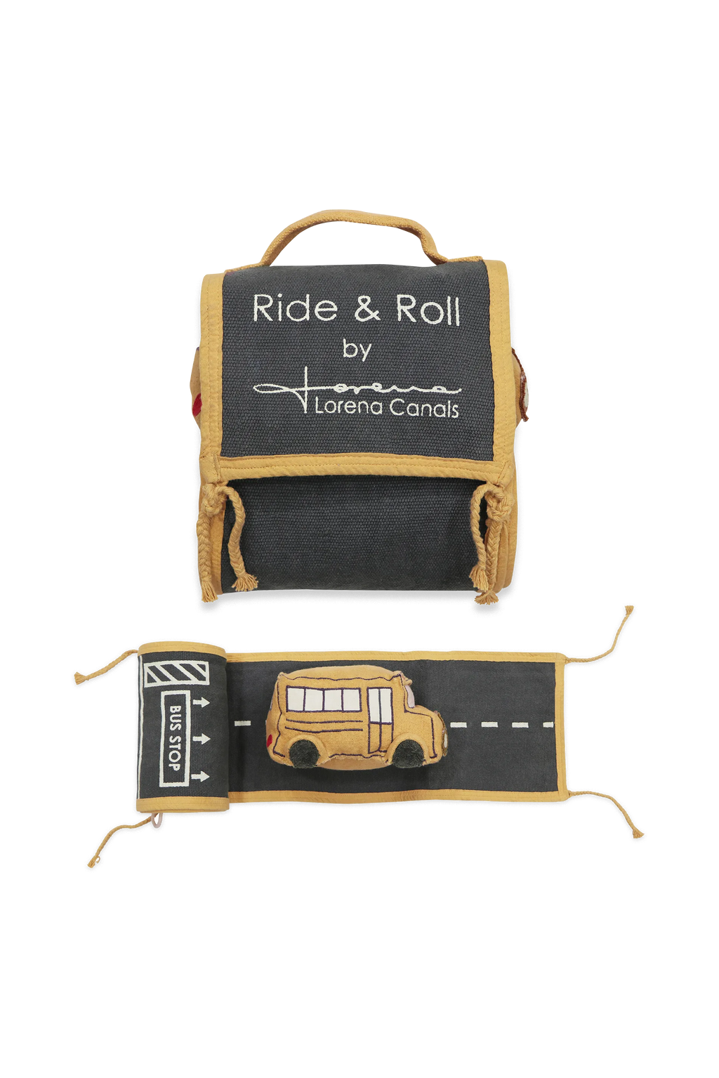 RIDE & ROLL TOY SCHOOL BUS SET
