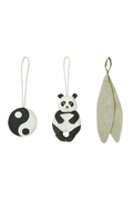 SET OF 3 RATTLE TOY SENSORIAL HANGERS BAMBOO