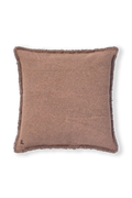 STONEWASHED SQUARE CUSHION SOIL BROWN
