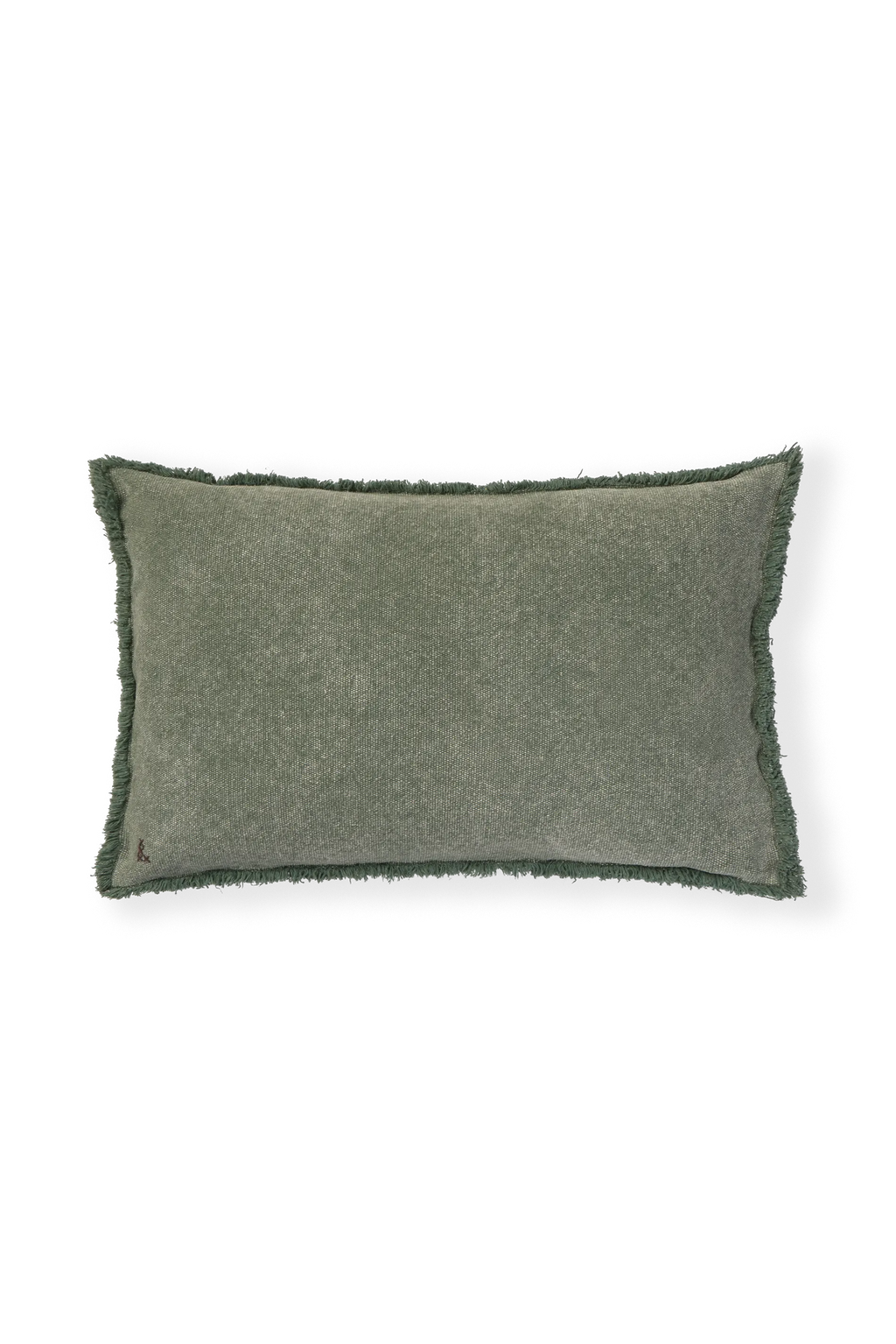STONEWASHED RECTANGULAR CUSHION DUCK GREEN
